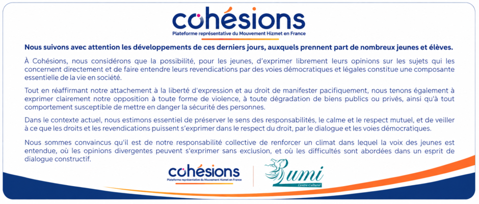 Notre déclaration concernant les événements de ces derniers jours et les mobilisations de jeunes et d’élèves.