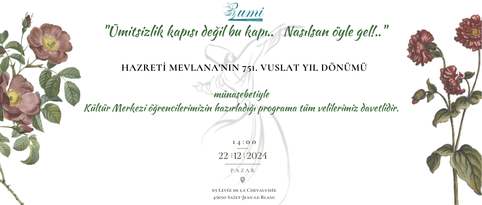 751e Anniversaire de l'Union Spirituelle de Hazreti Mevlana